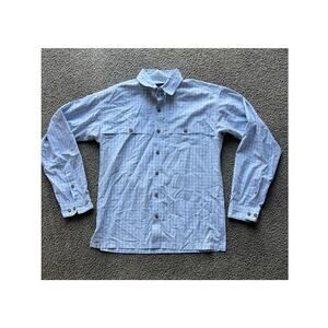 Patagonia Shirt Mens M Blue Plaid Island Hopper Long Sleeve Fishing Vented